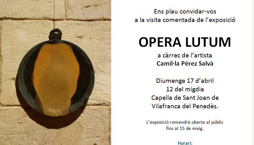 Visita comentada a l’exposició de la ceramista Camil.la Pérez, a la capella de Sant Joan