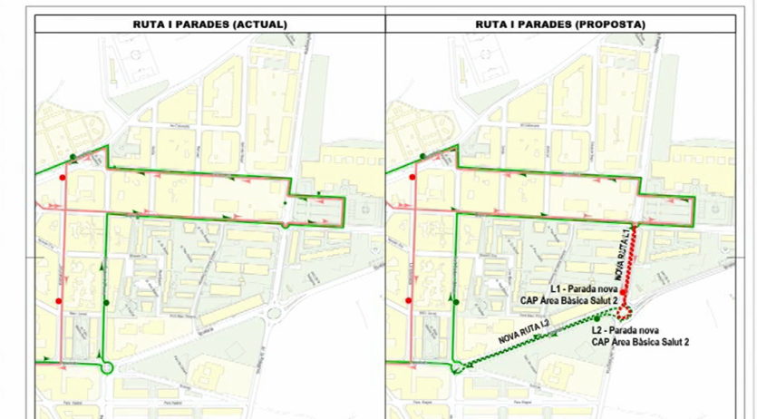 Noves parades del bus urbà per donar servei al nou CAP Vilafranca Nord