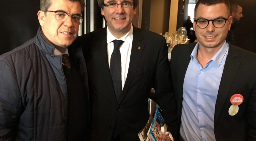 Ramon Riera i David Martínez han visitat al president Carles Puigdemont a Brussel·les