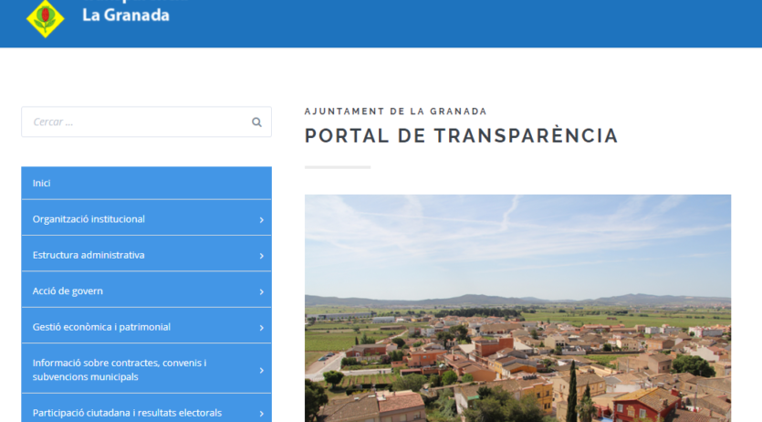 L’Ajuntament de la Granada ha posat en marxa un nou Portal de Transparència