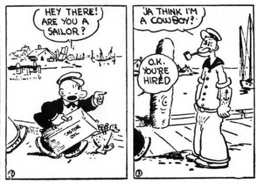 Publicació de la primera tira de còmic amb Popeye al New York Evening