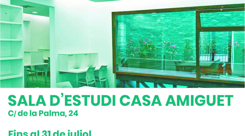 La sala d’estudi Casa Amiguet amplia la seva obertura fins a finals de juliol