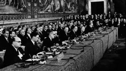 Signatura del tractat de Roma que crea la Comunitat Económica Europea