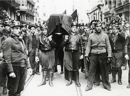 Enterrament multitudinari de Bonaventura Durruti a Barcelona