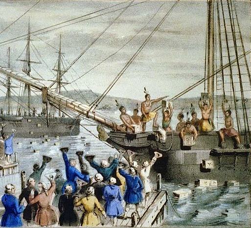 Boston tea party on es revolten els colons nordamericans