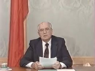 Dimissió de Mijail Gorbachov com a president de la URSS que deixa d’existir