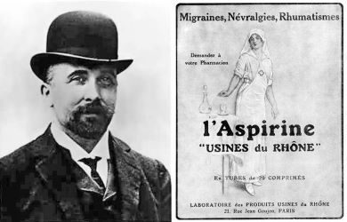 L’àcid acetilsalicílic, sintetitzat el 1897 pels laboratoris Bayer, registrat com Aspirina