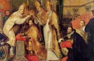 Coronació com emperador de Carles V a Bolonya pel papa Climent VI