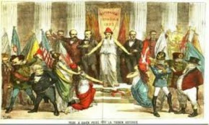 Proclamació de la I República Espanyola presidida per Estanislau Figueres
