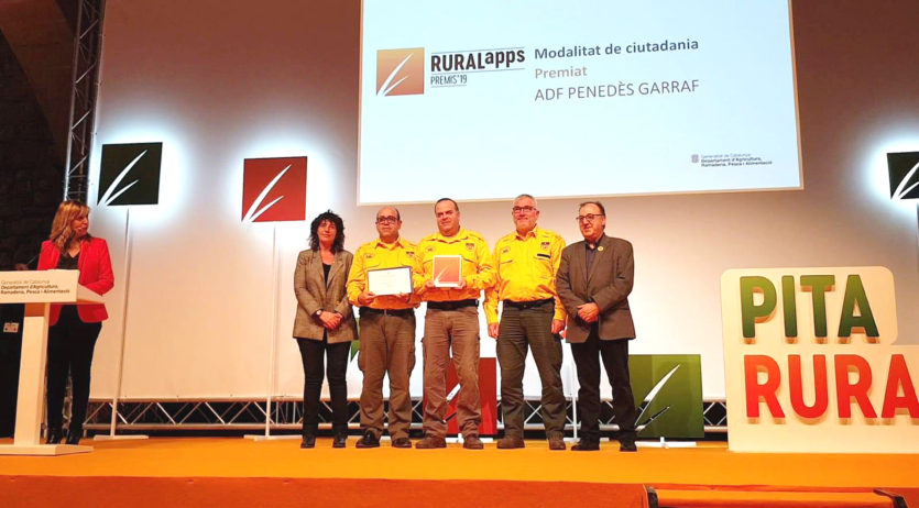 La Federació ADF Penedès Garraf rep el premi Ruralapps de la Generalitat