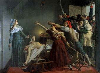 Assassinat de Jean Paul Marat per Charlotte Corday a la banyera
