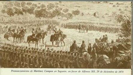Proclamació a Sagunto de Alfons XII com a rei d’Espanya