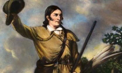Arribada a Texas de David Crocket per lluitar a El Alamo
