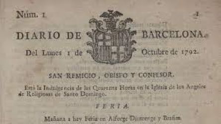 Publicat el primer exemplar del “Diario de Barcelona”