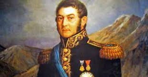 Proclamació a Lima pel general San Martin, de la independència del Perú