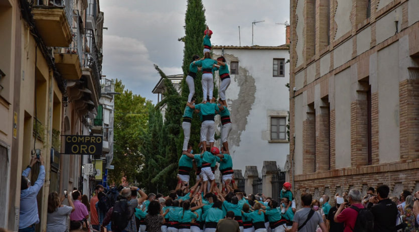 Els Verds completen la primera actuació amb tres castells i pilar des de l’inici de la pandèmia