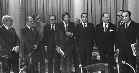 Signatura a Madrid dels Pactes de la Moncloa