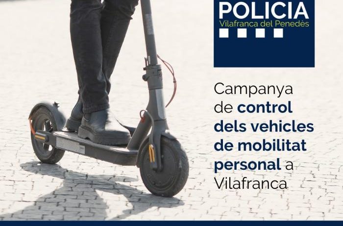 La Policia Local fa una campanya de control dels VMP a Vilafranca al llarg d’aquesta setmana