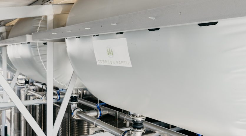 Torres dissenya un sistema pioner que captura i reutilitza el CO2 de la fermentació del vi