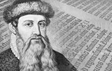 Johannes Gutenberg imprimeix la primera Biblia a la seva impremta