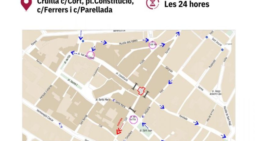 Es millorarà el paviment de la cruïlla Cort-Constitució-Ferrers-Parellada a Vilafranca