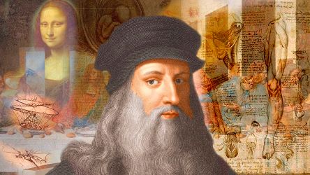 Leonardo da Vinci prova per primer cop la seva màquina voladora