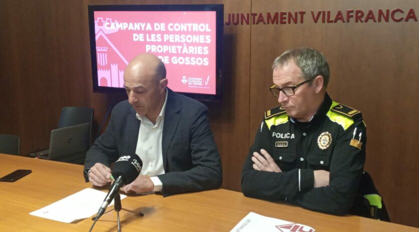 La Policia Local de Vilafranca du a terme una campanya de control sobre tinença de gossos