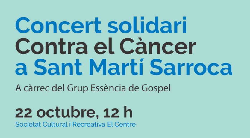 Concert solidari contra el càncer a Sant Martí Sarroca, enguany amb el grup Essència de Gospel