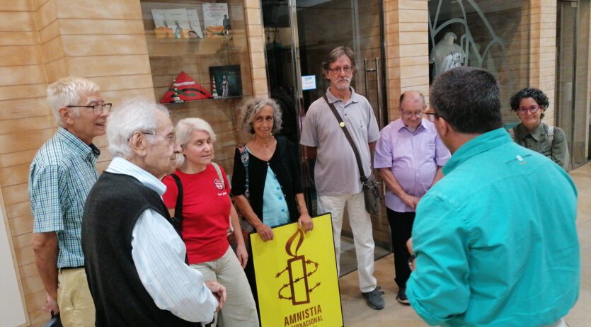 La presidenta de la secció espanyola d’AI visita els Castellers de Vilafranca