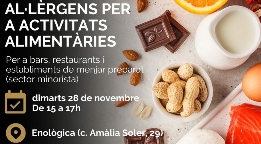 Jornada de formació sobre al·lèrgens per a activitats alimentàries a Vilafranca