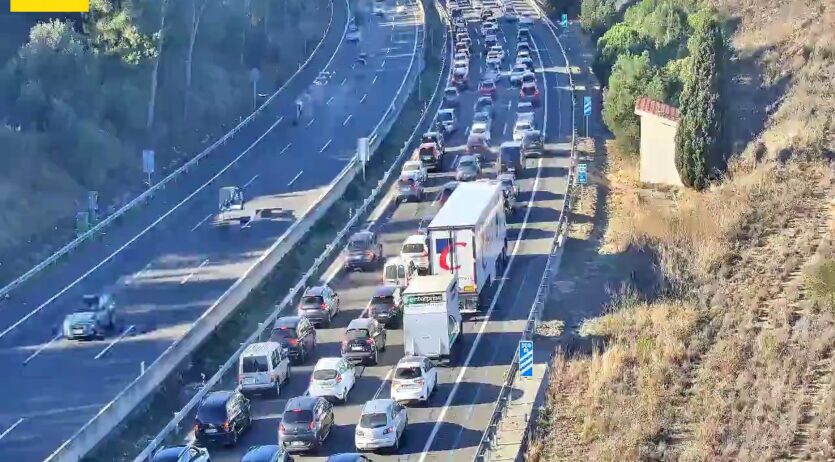 14 km de retencions a causa d’un accident múltiple a l’AP-7 a l’alçada de Subirats