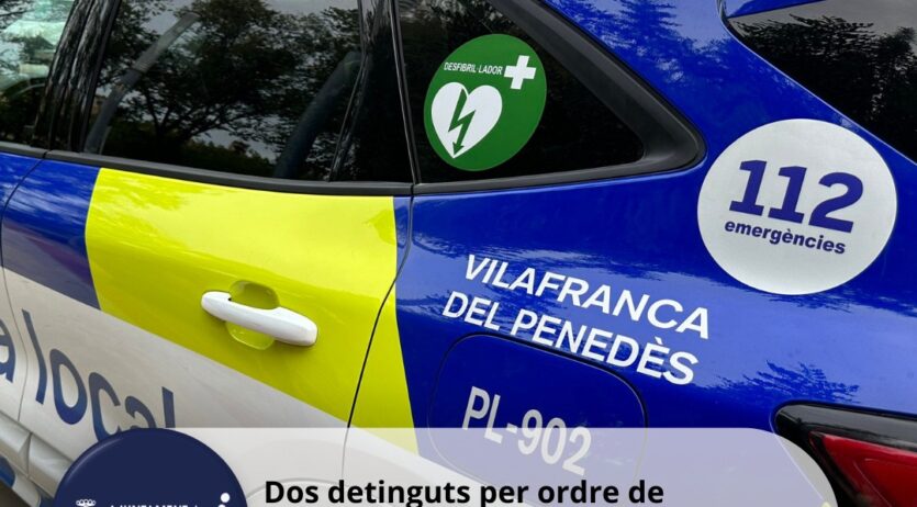 Dos detinguts per ordre de recerca i detenció i un altre per robatori de vehicle a Vilafranca