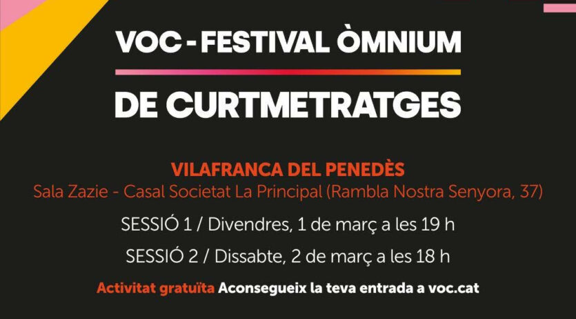 El VOC – Festival Òmnium de curtmetratges arriba a Vilafranca aquest cap de setmana