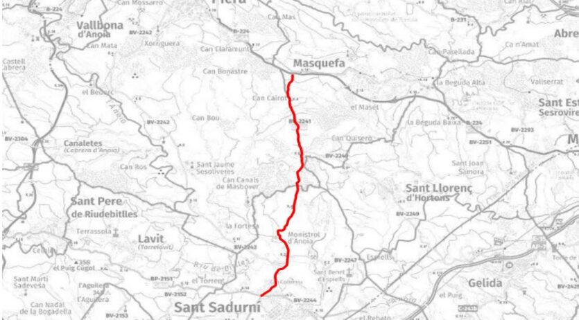 Territori licita les obres de condicionament de la BV-2241 entre Sant Sadurní, Piera i Masquefa