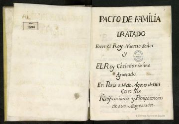 Signatura entre França i Espanya del II Pacte de Familia