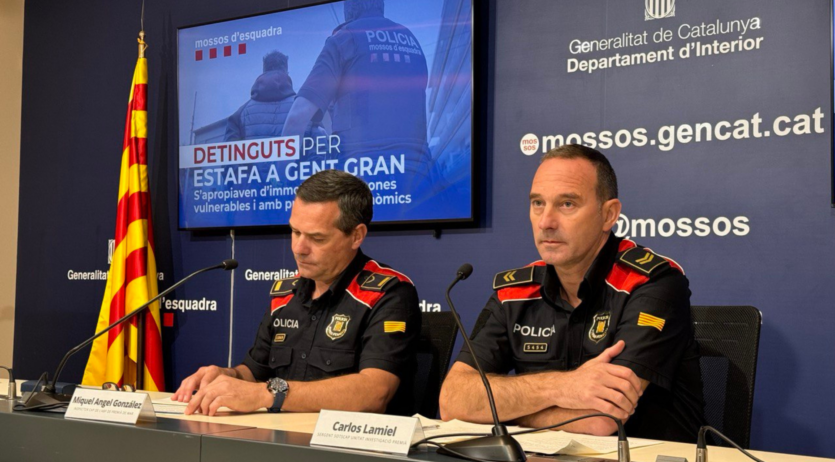 Els Mossos detenen un grup criminal que s’apropiava d’immobles de persones amb problemes