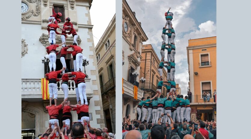 Els Verds estrenen els castells de 9 i els Xicots fan castells de 7 i mig