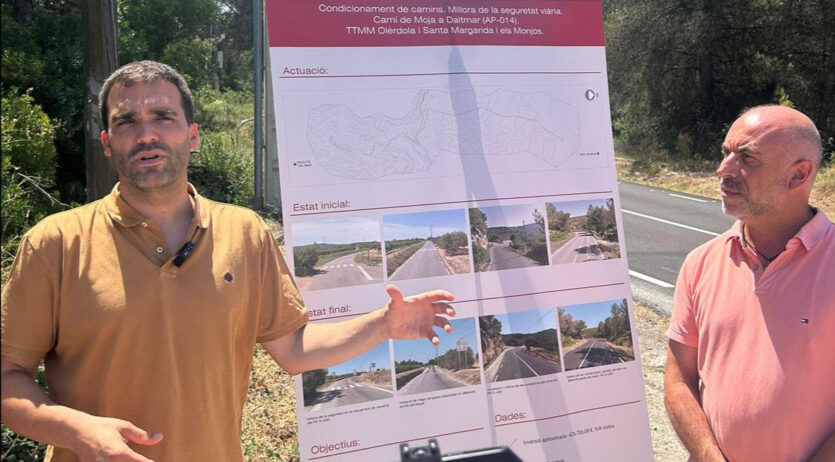 Finalitzen les obres de condicionament i millora de seguretat del camí de Moja a Daltmar