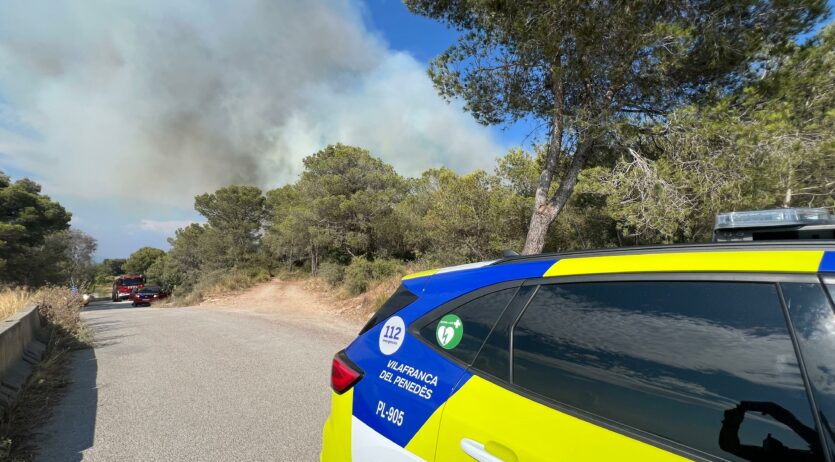 Controlat l’incendi forestal a la zona de La Serreta