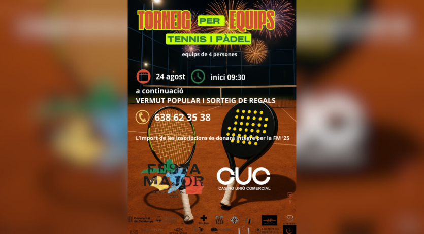 Torneig de tennis i pàdel de Festa Major aquest diumenge al Cinc Ponts