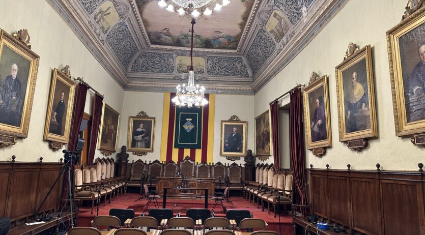 Comencen les obres de reforma de la Sala de plens de l’Ajuntament de Vilafranca