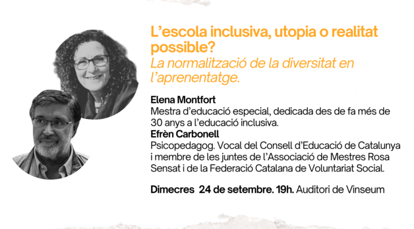 El cicle Tast d’idees centra la propera sessió en l’escola inclusiva