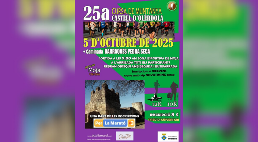 La 25a edició de la Cursa del Castell d’Olèrdola obre inscripcions
