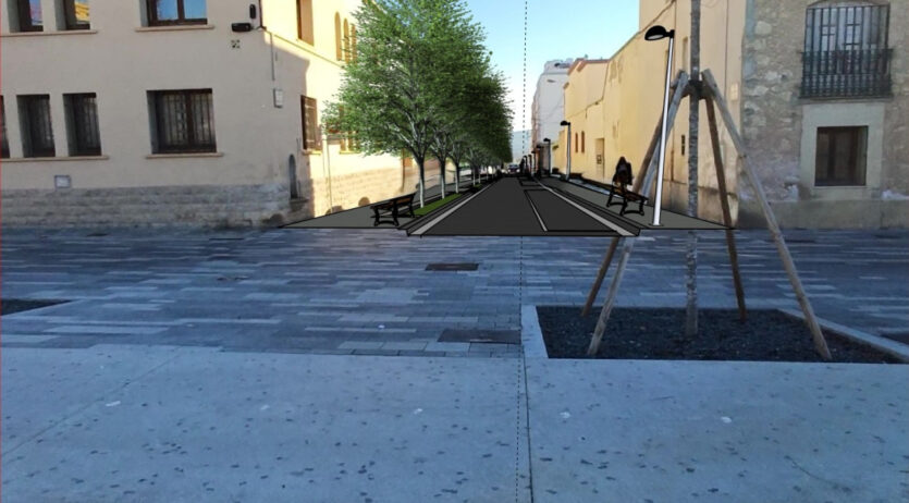 Comencen les obres de reurbanització del c/ Bisbe Estalella, al barri Molí d’en Rovira