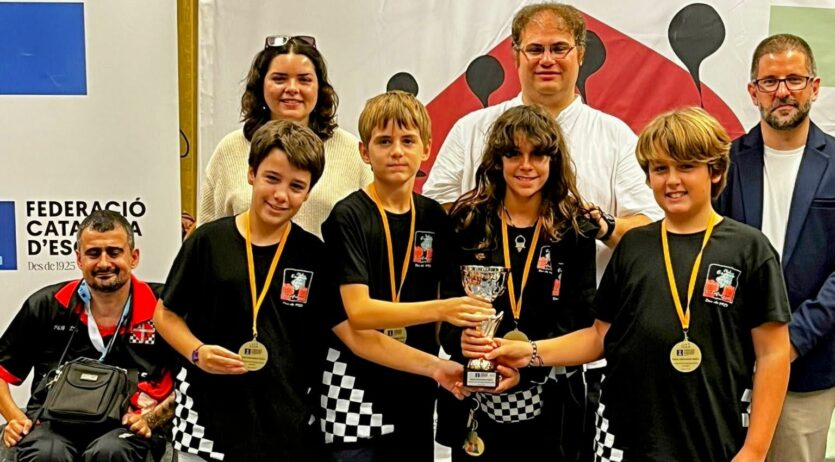 El Vilafranca sub12 es proclama sotscampió de Catalunya d’escacs