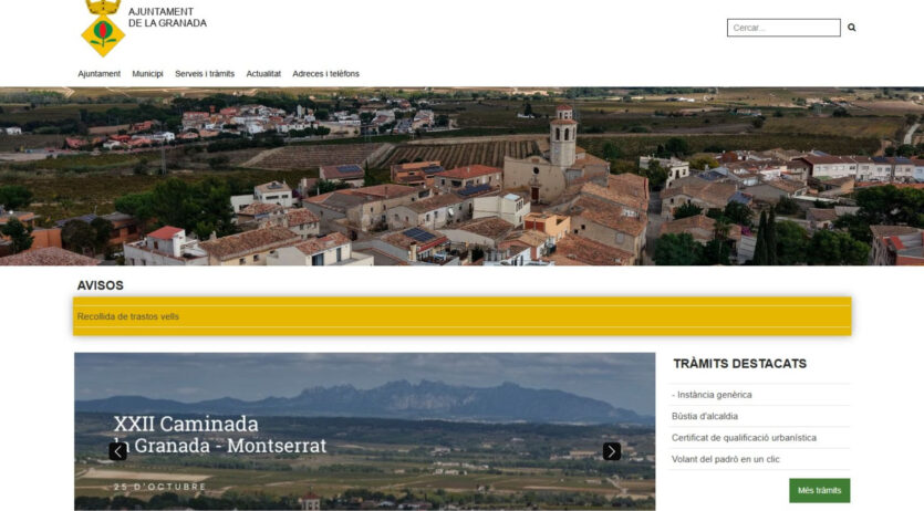 L’Ajuntament de la Granada estrena web institucional